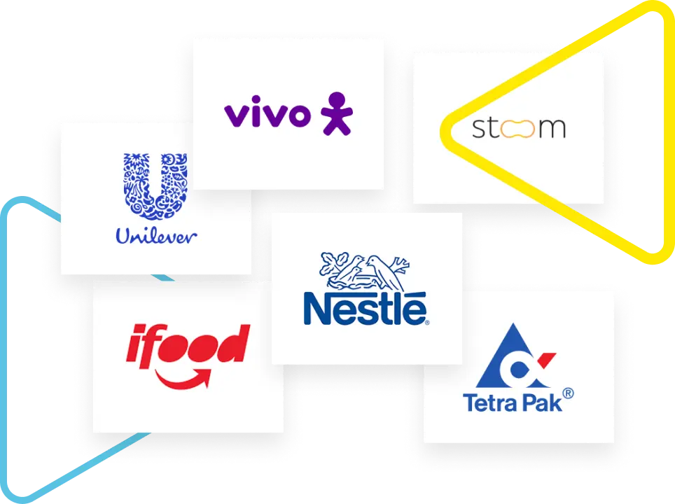 Logo Vivo, Stoom, Unilever, Nestlé, Tetra Pak e Ifood